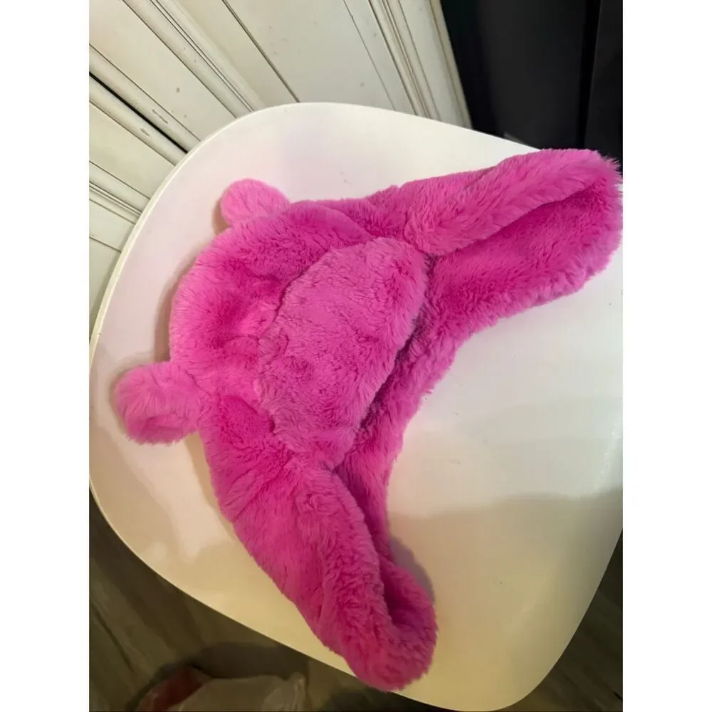 UGG Girls Faux Fur Trapper Hat With Ear Flaps Pink Size 4-6 Years NWT